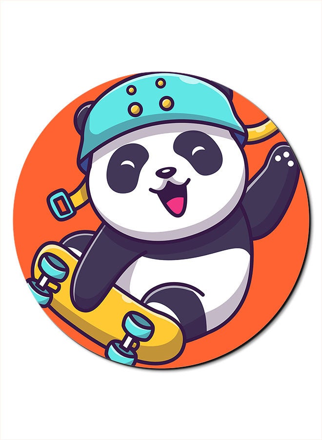 Theodor Skiing Panda Themed Mousepad Multicolour - Image 1
