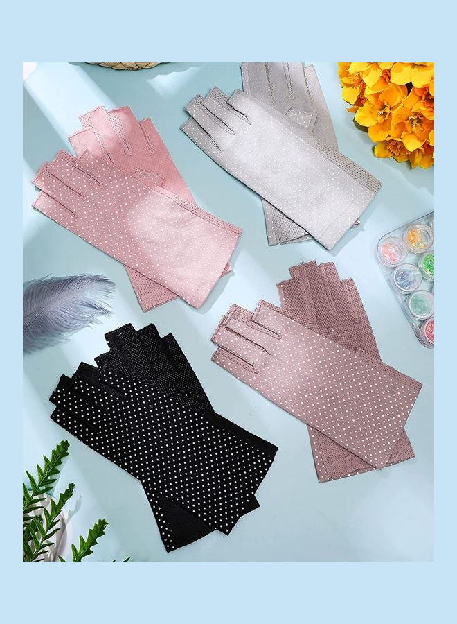 XiuWoo 4 Pair Casual Printed Gloves Multicolour  - Image 3