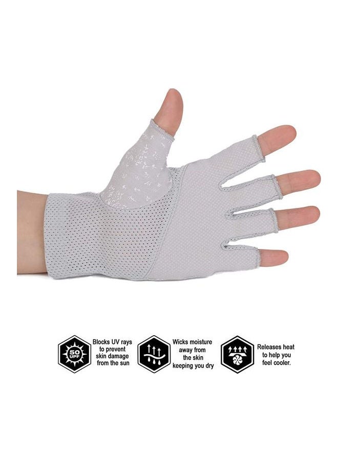 XiuWoo 2 Pair Casual Printed Gloves Grey/Pink  - Image 2