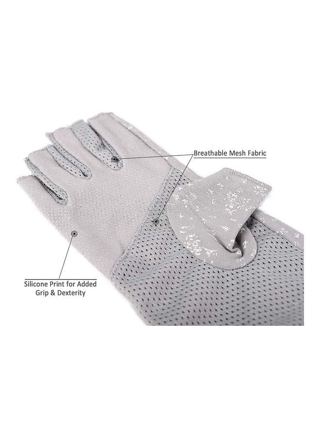 XiuWoo 2 Pair Casual Printed Gloves Grey/Pink  - Image 3