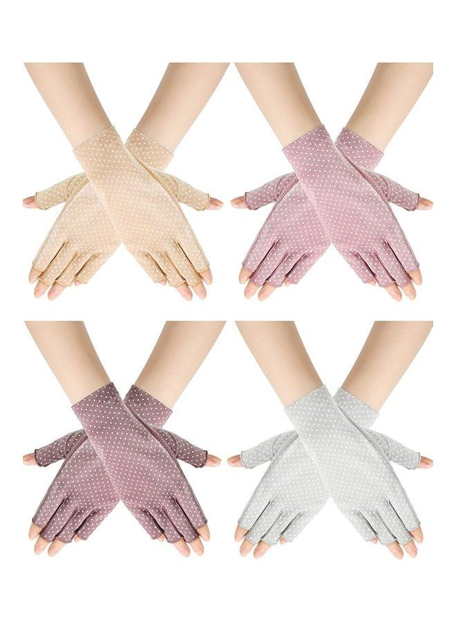XiuWoo - 4 Pair Casual Printed Gloves Multicolour - Image 1