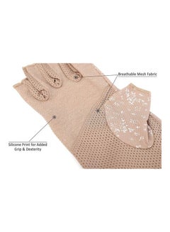 XiuWoo 2 Pair Casual Printed Gloves Black/Beige  - Image 5