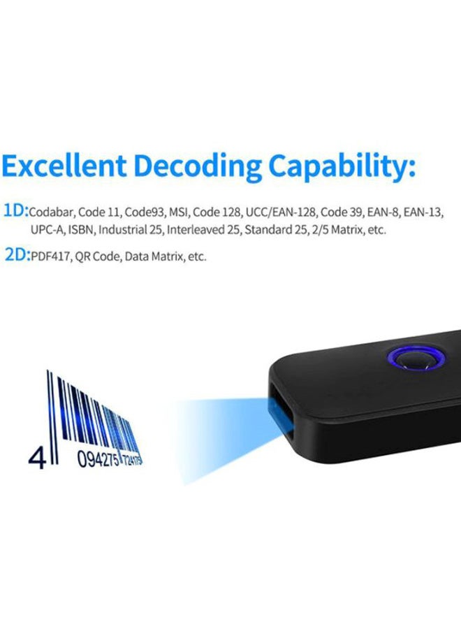 Aibecy 3-In-1 Handheld Barcode Scanner Black  - Image 4