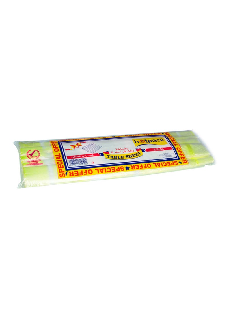 Hotpack - 6 Roll Disposable Table Sheet Set Assorted Colours Multicolour - Image 1