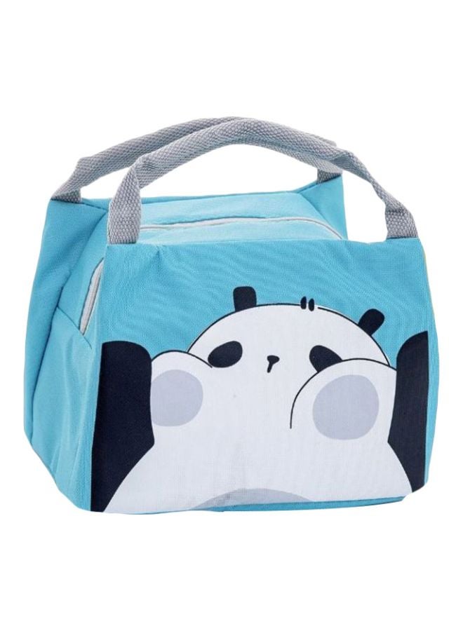 CYTHERIA Printed Insulated Thermal Lunch Bag Blue/White/Black 21x17x15cm  - Image 1