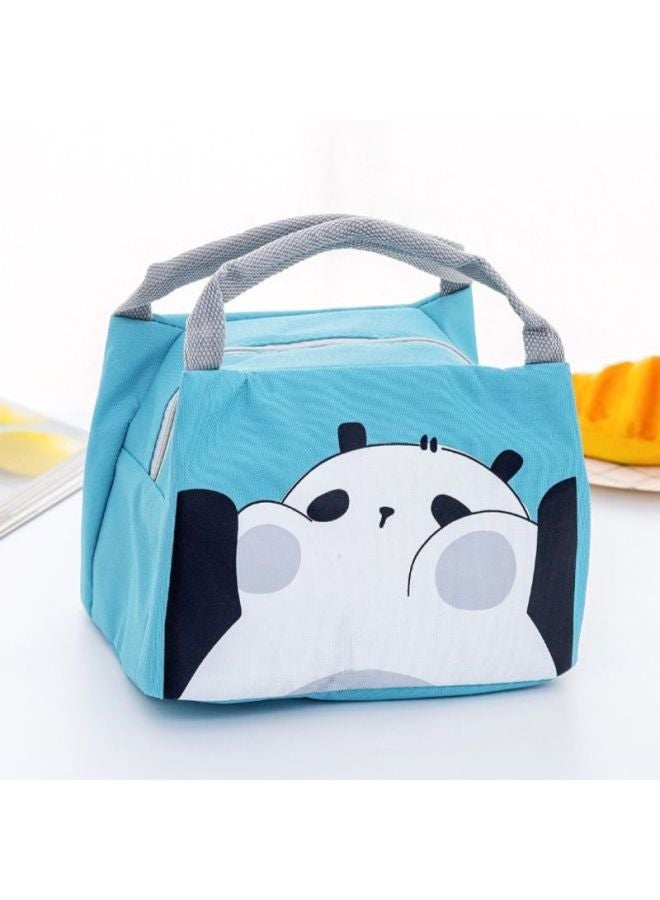 CYTHERIA Printed Insulated Thermal Lunch Bag Blue/White/Black 21x17x15cm  - Image 2