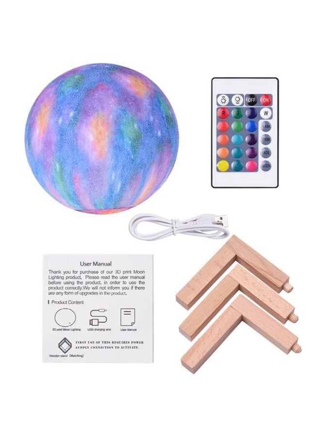 أيبيسي مصباح كبير على شكل قمر بطبعة ثلاثية الأبعاد بعدد 16 لوناً زاهياً أرجواني/بيج/أبيض - Image 1