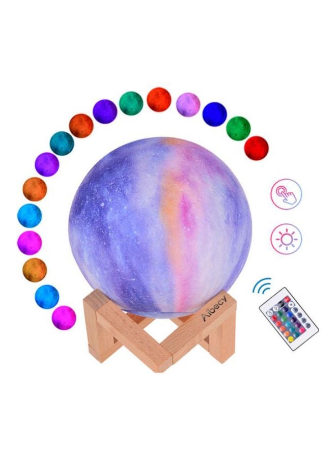 أيبيسي مصباح كبير على شكل قمر بطبعة ثلاثية الأبعاد بعدد 16 لوناً زاهياً أرجواني/بيج/أبيض - Image 2