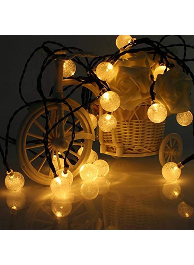 بيوينتي شريط إضاءة يعمل بالطاقة الشمسية ومكون من 30 مصباحاً للاحتفالات ذهبي/ أسود 8x19سم - Image 4