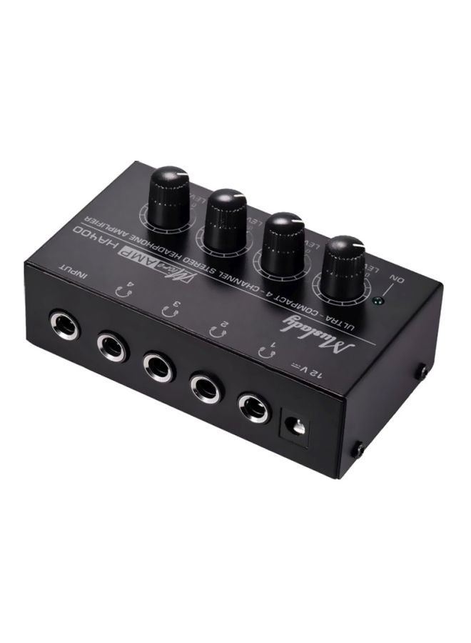 Muslady Ultra-compact 4 Channels Mini Audio Stereo Headphone Amplifier With Power Adapter  - Image 2