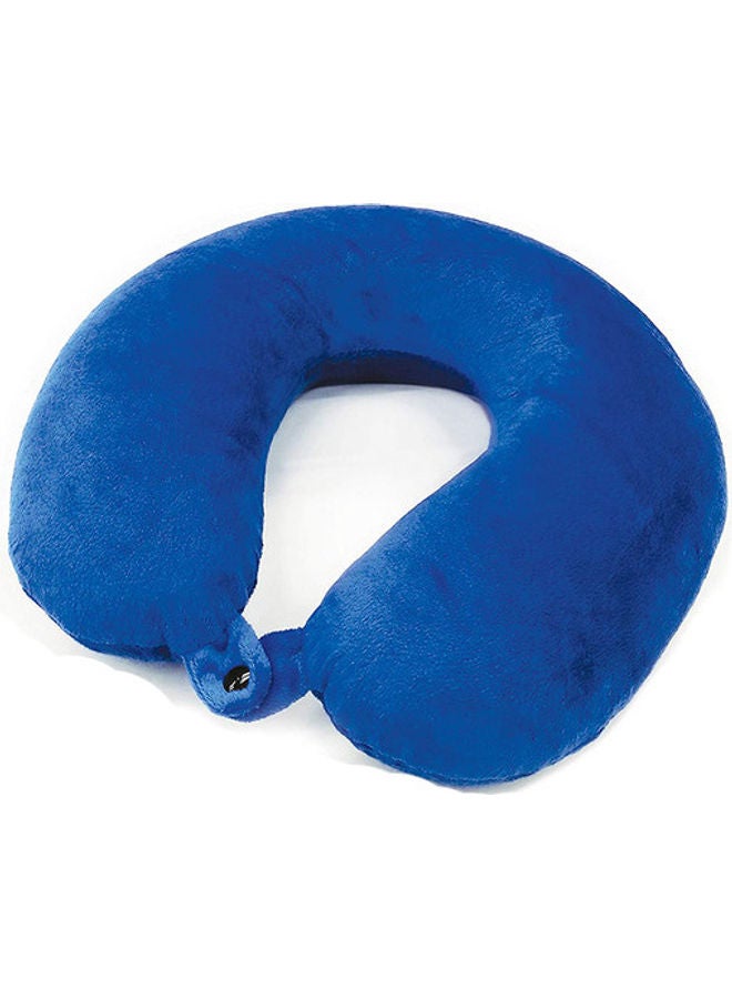 Premium U Shape Neck Pillow Fabric Blue 30cm - Image 1