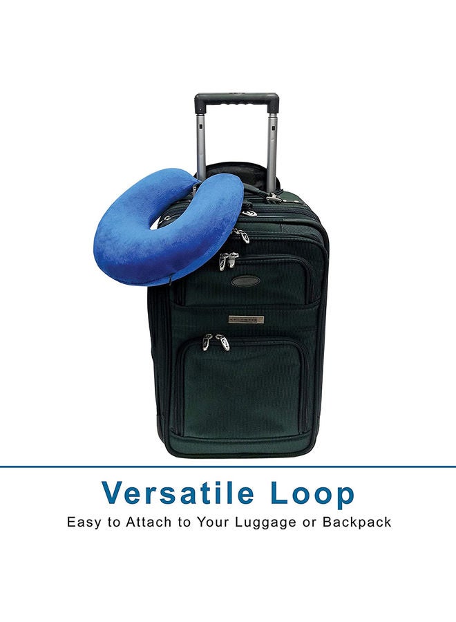 Premium U Shape Neck Pillow Fabric Blue 30cm - Image 5