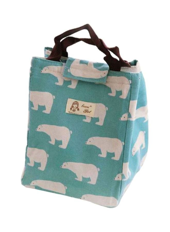 CYTHERIA Cartoon Printed Thermal Insulated Lunch Bag Blue/White/Black 25x18x24cm 