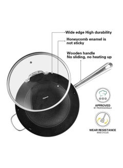 Wok Pan Melita With Glass Lid 30x8cm/4.2LTR Black 30x8cm - v1623385065/N38851570A_4