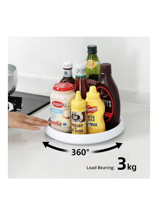Generic Rotating Kitchen Spice Jar Organizer White 25cm  - Image 2