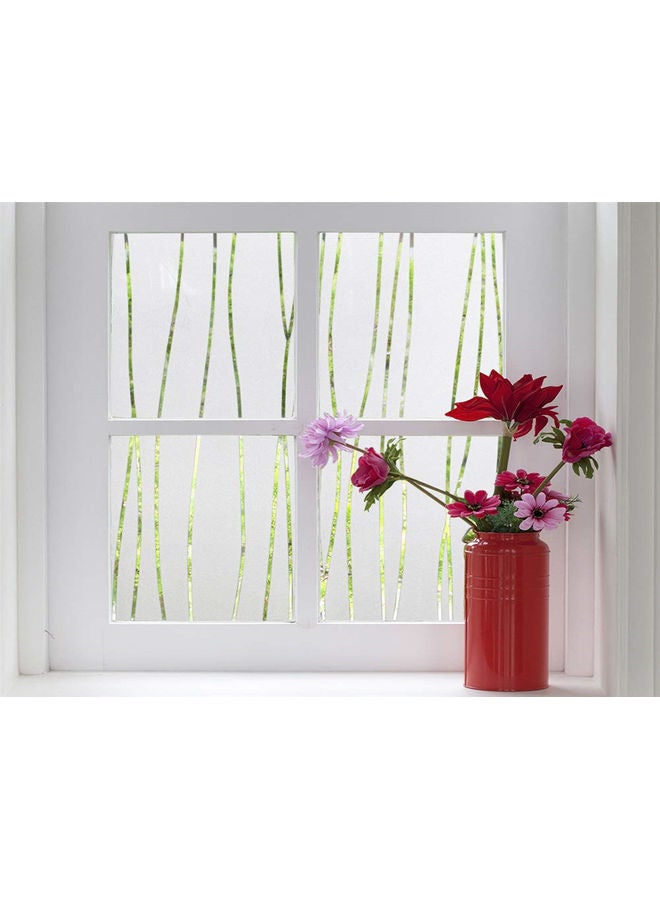 XiuWoo Decorative Window Privacy Film Sticker Clear/Green 