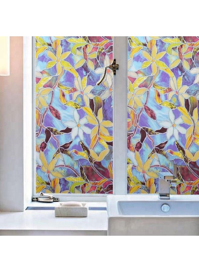 XiuWoo Glue Static Decorative Window Film Blue/White/Yellow 45x200cm  - Image 3