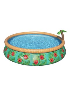 Bestway Fast Set Paradise Palms Inflatable Pool Set Round With Sprinkler  - Image 2
