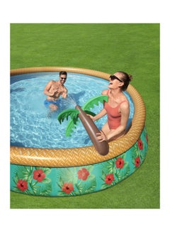 Bestway Fast Set Paradise Palms Inflatable Pool Set Round With Sprinkler  - Image 3