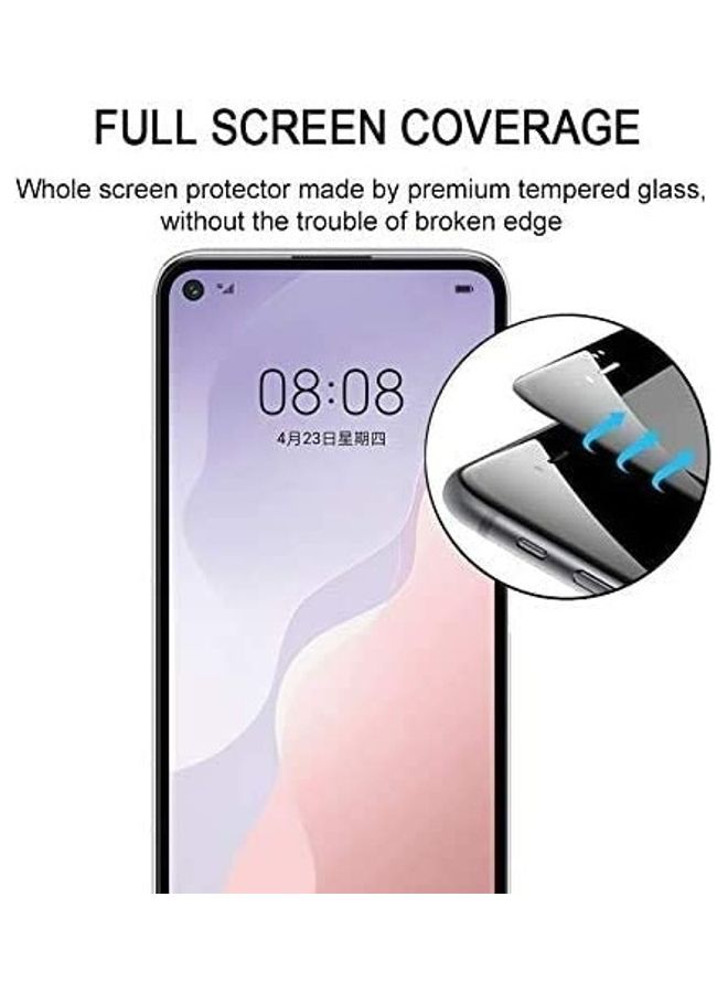 ICS Protective Glass Screen Tempered Glass For Huawei Nova 7 SE Black - Image 2