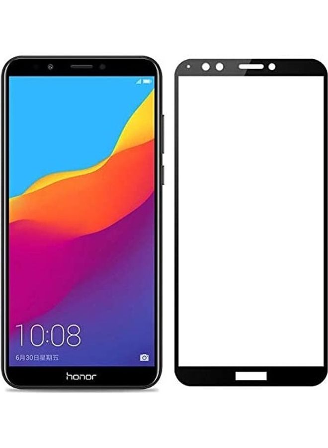 ICS Huawei Y7 Prime 2018 3D Curved Full Coverage Tempered Glass Screen Protector Black/Clear