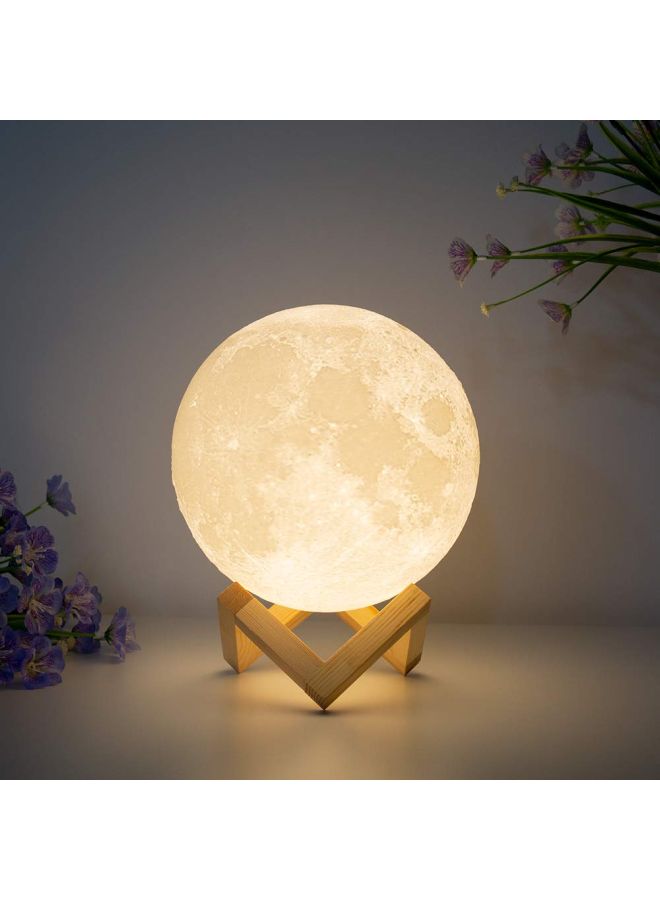 بيوينتي مصباح ليلي LED على شكل قمر بطباعة ثلاثية الأبعاد ذهب / بني - Image 4