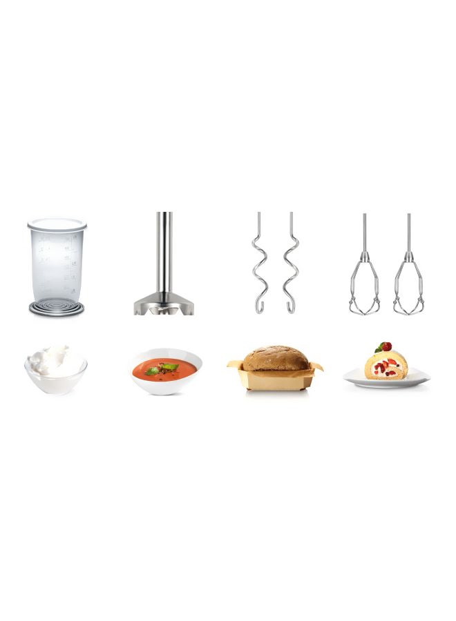 BOSCH Hand Mixer With Chopper 500.0 W MFQ4080 White/Silver - Image 2