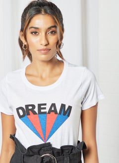 ABOF Graphic Printed Crew Neck Regular Fit T-Shirt White  - Image 4