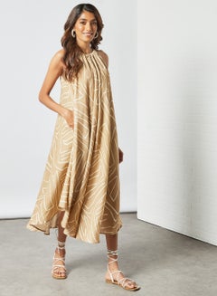 CORD Contrast Print Dress Abstrac  - Image 1
