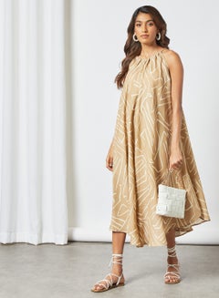 CORD Contrast Print Dress Abstrac  - Image 4
