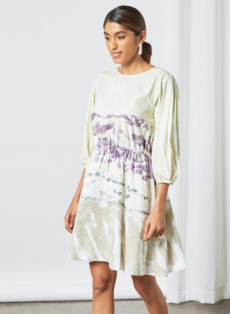 CORD - Elasticated Waist Dress Multicolour - Image 1