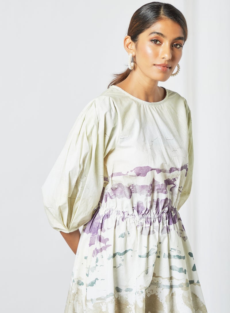 CORD - Elasticated Waist Dress Multicolour - Image 1