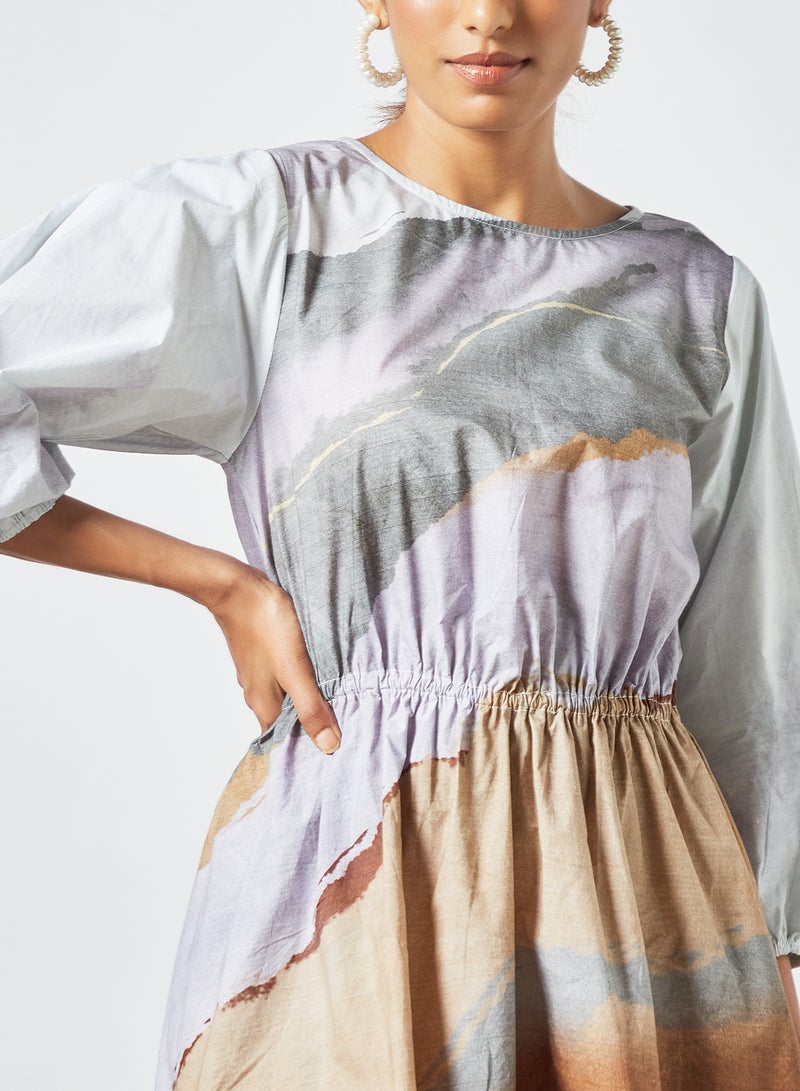 CORD - All-Over Print Dress Multicolour - Image 1