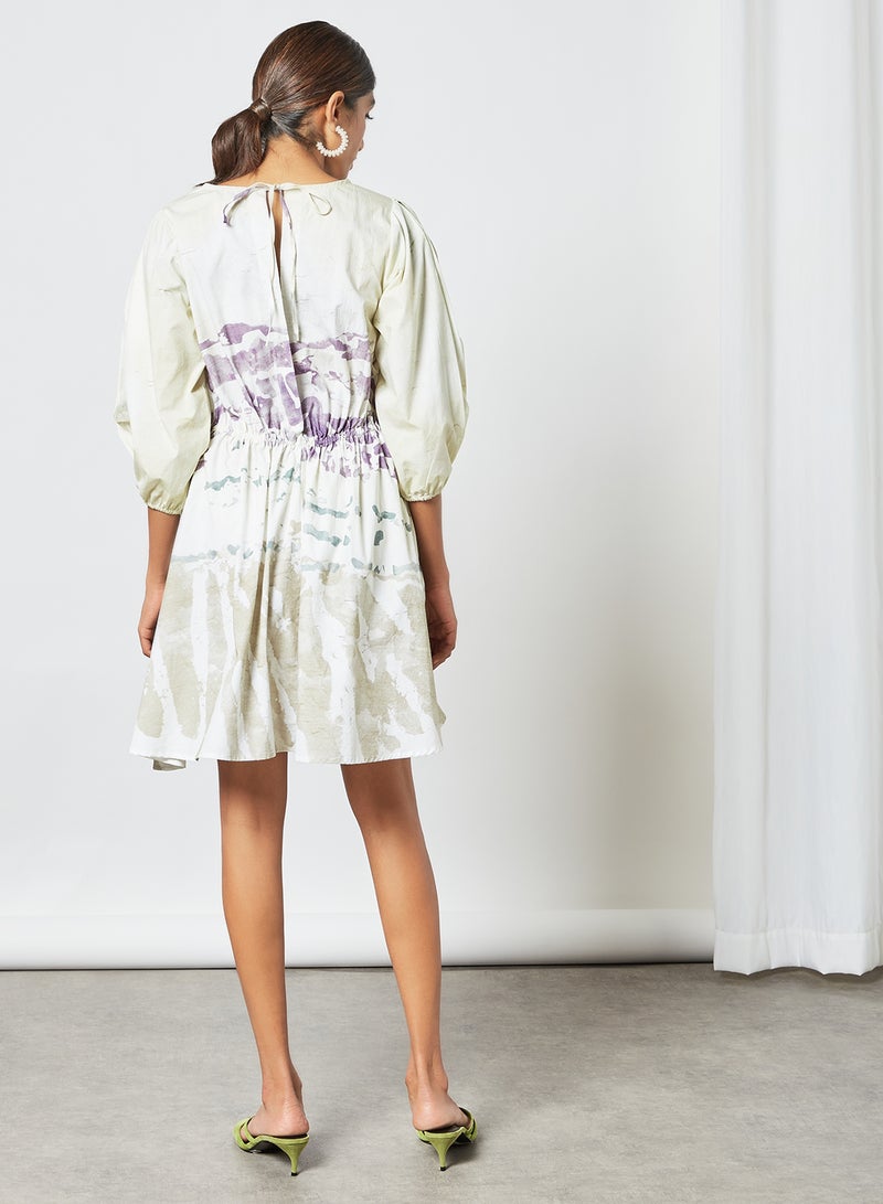 CORD - Elasticated Waist Dress Multicolour - Image 1