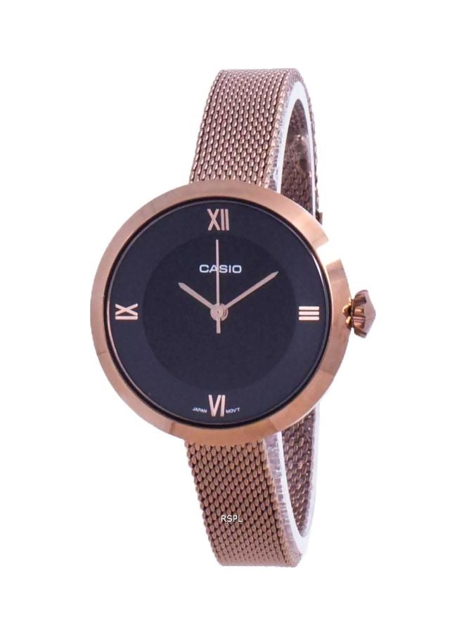 CASIO - Women's Enticer Analog Black Dial Watch - LTP-E154MR-1ADF - Image 1