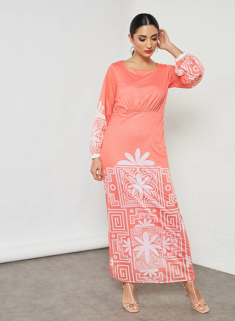 SIVVI for HANIYA Contrast Print Dress