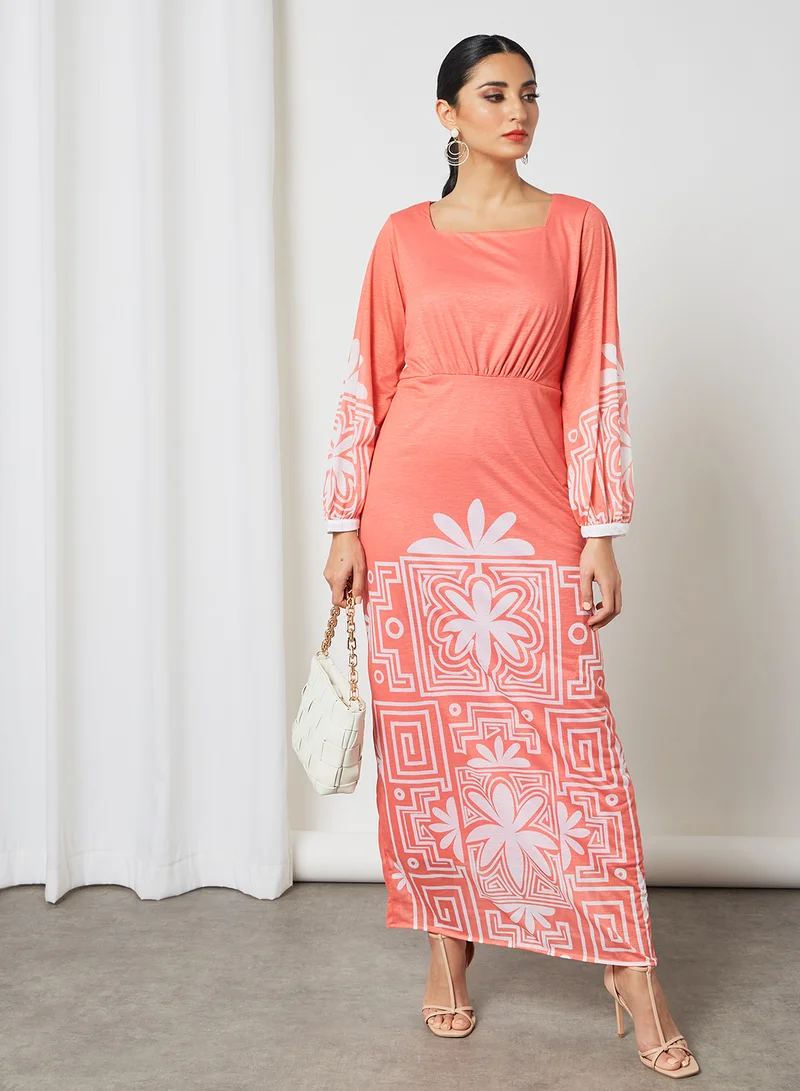 SIVVI for HANIYA Contrast Print Dress