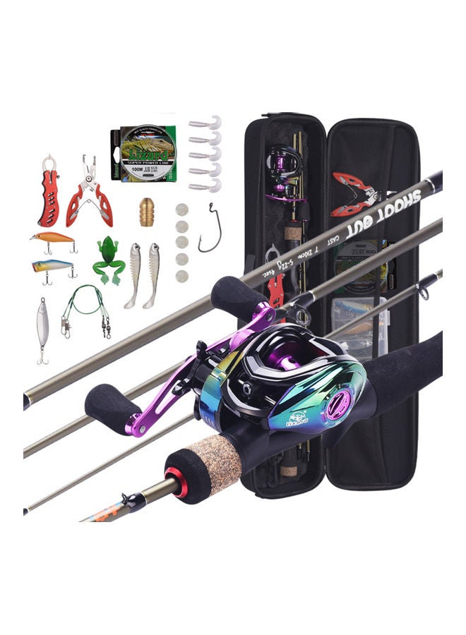 Lizard Portable Fishing Rod And Baitcasting Reel Wheel Set - Image 1