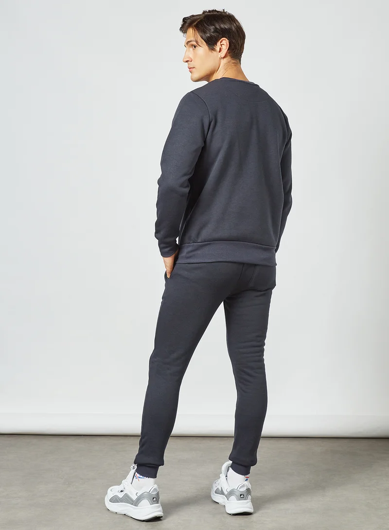 BRAVE SOUL Crew Neck Sweatshirt Navy