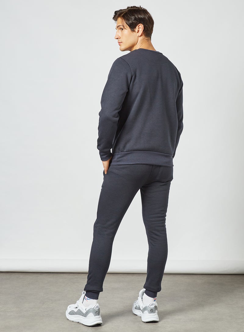 BRAVE SOUL - Crew Neck Sweatshirt Navy - Image 1