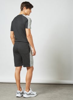 BRAVE SOUL Striped Panel T-Shirt Black  - Image 4