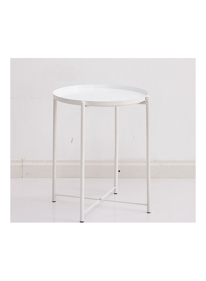 إيكايا طاولة جانبية معدنية أبيض 52 x 48 x 4سم