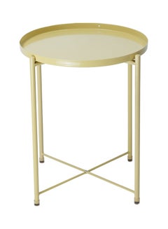 ikayaa Metal End Table Yellow 52 x 48 x 4cm 