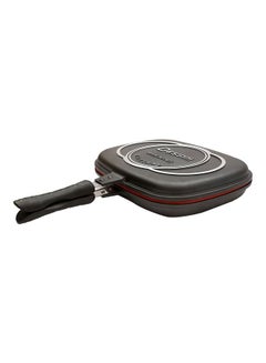 Cyber Non-Stick Double Sided Grill Pan Black/Silver/Red 36cm  - Image 1