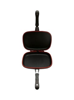 Cyber Non-Stick Double Sided Grill Pan Black/Silver/Red 36cm  - Image 2