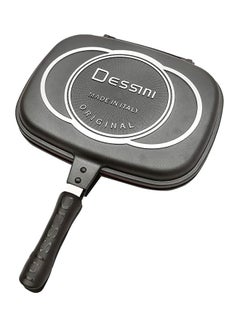Cyber Non-Stick Double Sided Grill Pan Black/Silver/Red 36cm  - Image 3