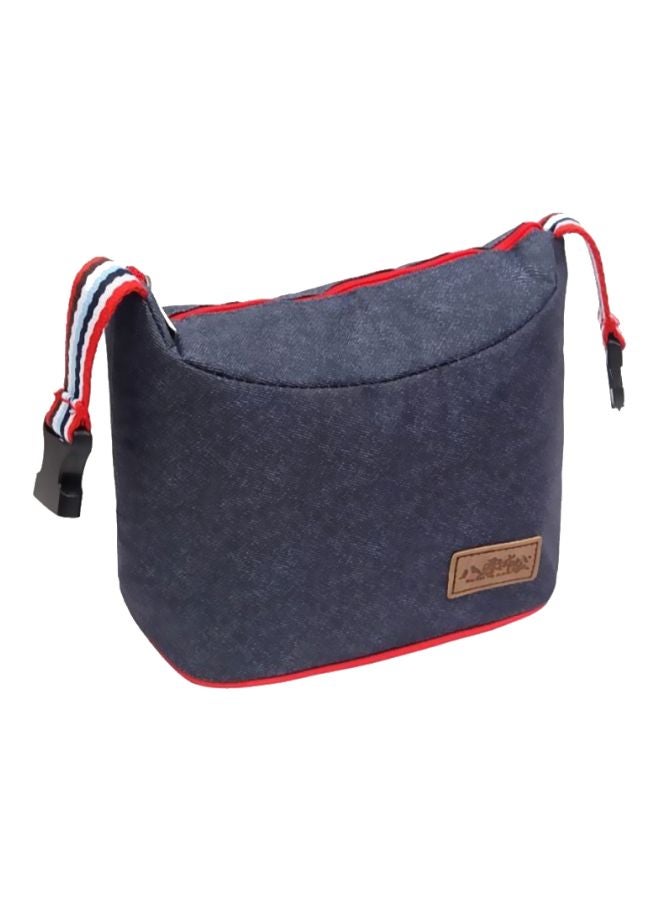 CYTHERIA Thermal Ice Cooler Insulated Lunch Bag Blue/Red 15x13.5x21cm  - Image 1