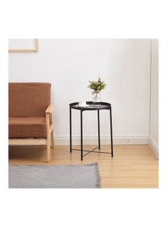 ikayaa Metal End Table Black 52 x 48 x 4cm  - Image 2