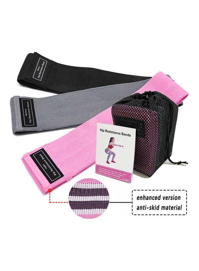 3-Piece Exercise Resistance Loop Bands Set 25x2x13cm