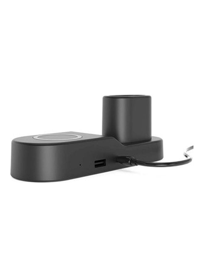 EzzySo 4-In-1 Wireless Charger Charging Stand Dock Station For Apple iWatch/iPhone/AirPods Black  - Image 2
